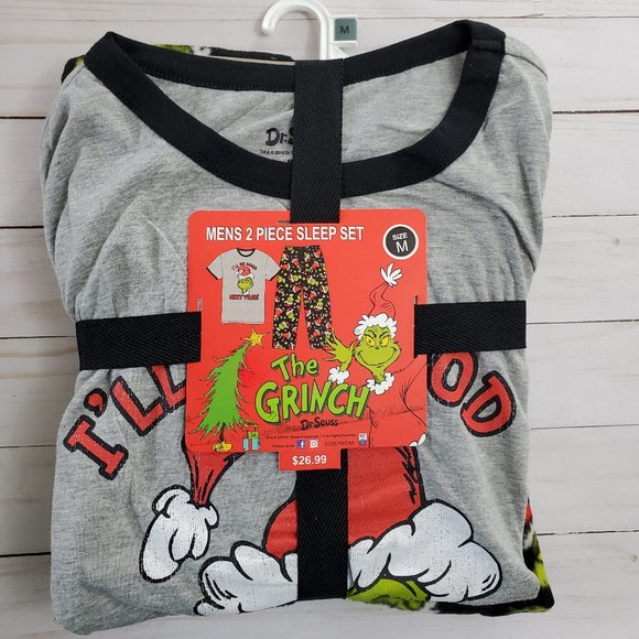 Men's Grinch PJ Gift Set - NWT - Dr. Seuss - Picture 2 of 6